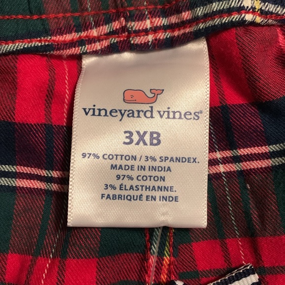 Vineyard Vines Men Plaid Flannel Lounge Pants Color: Red Velvet Size 3XB-Big - Picture 10 of 15